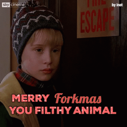 Forkmas Forkmasdao Merryforkmas GIF. This 498 x 498 animated GIF is part of our merry christmas ya filthy animal collection. Created by inots. View the…
