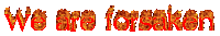 Forsaken Fire Text Sticker