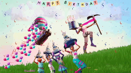 Fortnite Happy Birthday Mama Llama Llamakind Party GIF