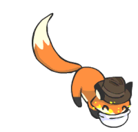 Fox Eat Sticker