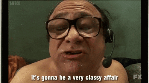 Frank Reynolds Classy Affair GIF