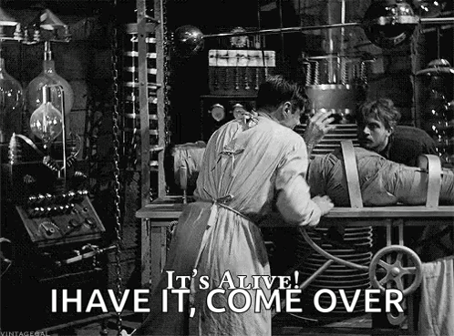 Frankenstein Itsalive GIF