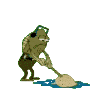 Fred Fred Mopping Sticker