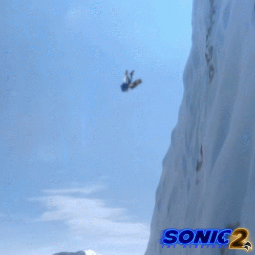 Free Falling Sonic GIF