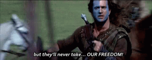 Freedom Braveheart GIF. This 498 x 199 animated GIF is part of our mel gibson freedom collection. Related themes include braveheart, freedom. Created by…