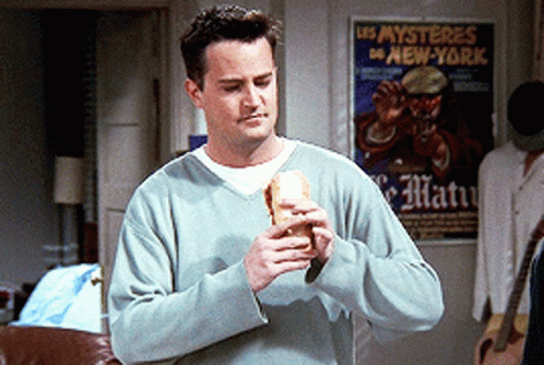 Friends Chandler Bing GIF. This 498 x 334 animated GIF is part of our joey doesnt share food collection. Related themes include food. Created by…