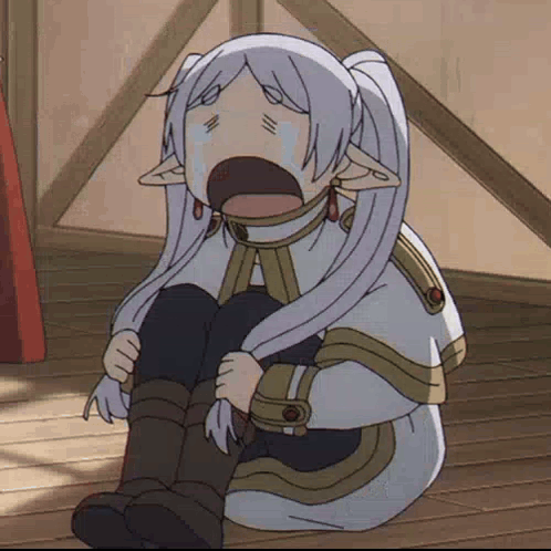 Frieren Elf GIF. This 498 x 498 animated GIF is part of our cute tantrum collection. Related themes include anime, crying, cute. Created by stdustichi. View…