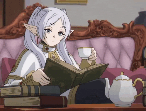 Frieren Sip Sipping GIF