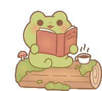 Frogs Like To Read Sticker