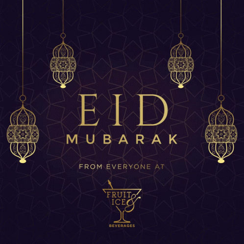 Fruit And Ice Eid Mubarak GIF