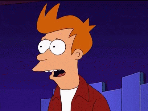 Fry Shocked GIF