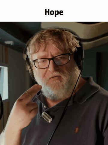 Gabe Newell Valve GIF. This 360 x 483 animated GIF is part of our lord gaben collection. Related themes include gabe newell, mewing. Created by bonniedarko…