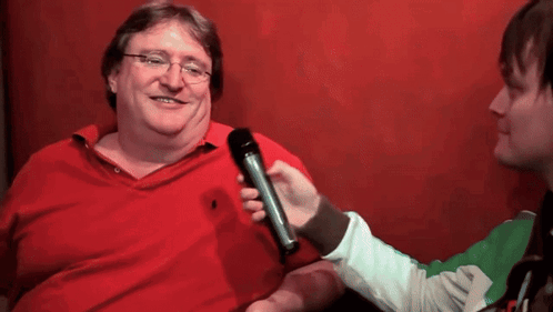 Gaben Gabe Newell GIF. This 498 x 281 animated GIF is part of our gabe newell collection. Created by patrickcor. View the original animation, share it, or…