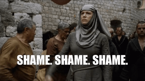 Game Of Thrones Shame GIF. This 498 x 280 animated GIF is part of our shame game of thrones collection. Related themes include shame. Created by aplby. View…