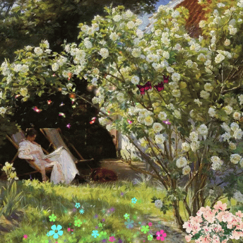 Garden Butterfly GIF