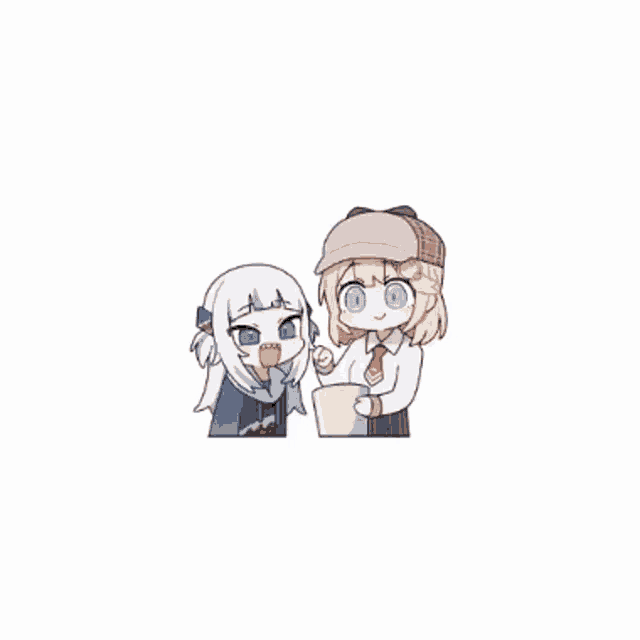 Gawr Gura Amelia Watson GIF