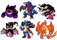 Gen 2 Megas Mega Sprites Sticker