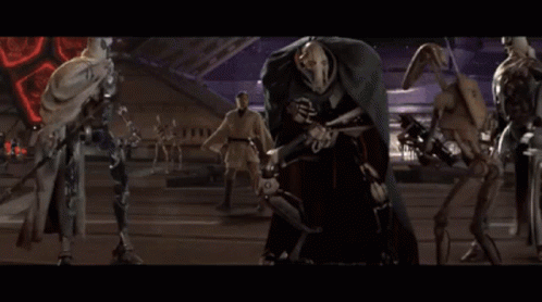 General Kenobi General Grievous GIF. This 498 x 278 animated GIF is part of our obi wan hello there collection. Related themes include star wars. Created by…