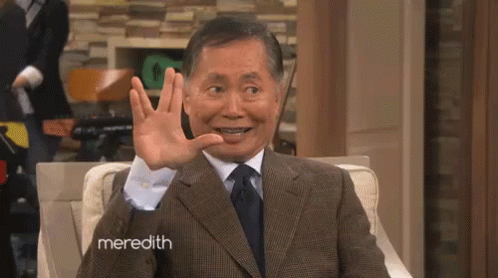 George Takei Does The Vulcan Salute On The Meredith Vieira Show! GIF