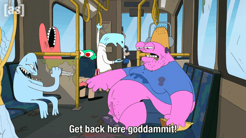Get Back Here Goddammit Smiling Friends GIF