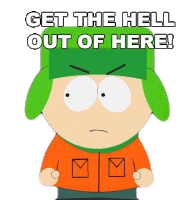 Get The Hell Out Of Here Kyle Broflovski Sticker