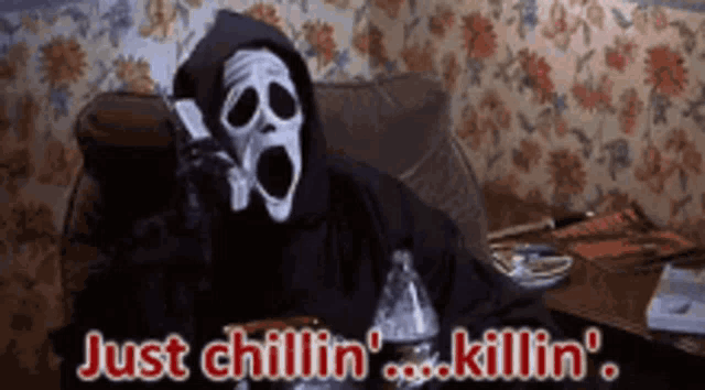 Ghost Face Scream Face GIF