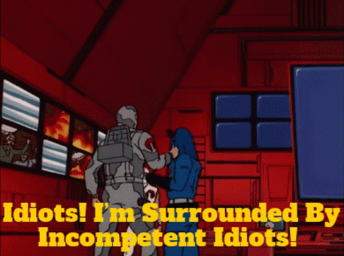 Gi Joe Cobra Commander GIF. This 498 x 371 animated GIF is part of our im surrounded by idiots collection. Created by masoncarr2244. View the original…