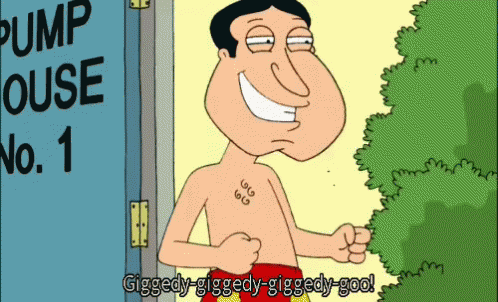 Giggedy Goo GIF. This 498 x 302 animated GIF is part of our quagmire giggity collection. View the original animation, share it, or browse related GIFs.