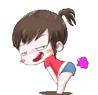 Girl Fart Sticker