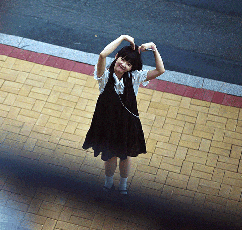 Girl In Love Heart GIF