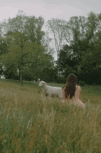 Girl Out In The Field Somewhere GIF