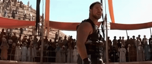 Gladiator Maximus GIF. This 498 x 210 animated GIF is part of our gladiator are you not entertained collection. Related themes include are you not…