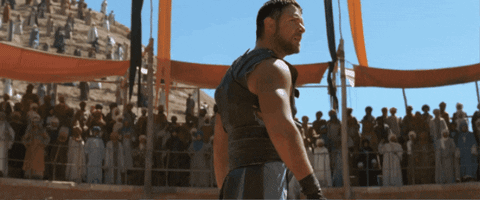 Gladiator Russell Crowe GIF. This 480 x 200 animated GIF is part of our gladiator are you not entertained collection. Related themes include are you not…