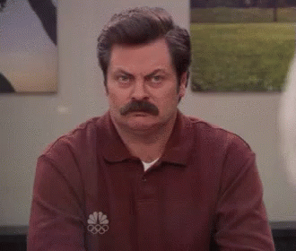 Glare Scowl GIF. This 330 x 280 animated GIF is part of our stink eye collection. Related themes include annoyed, eye roll, ron swanson. View the original…