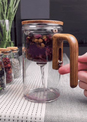 Glass Teapot Brew Tea With A Simple Touch GIF