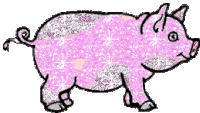 Glitter Pig Sticker