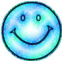 Glitter Smile Grnblu Sticker