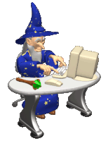 Glitterypopcorn Wizard Sticker