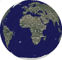 Globe Rotating Earth Sticker