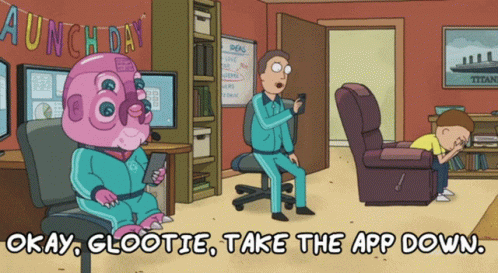 Glootie Lovefinderrz GIF. This 498 x 273 animated GIF is part of our inculate collection. Related themes include rage, rick and morty. Created by…