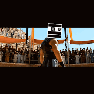 Gobisgob GIF. This 320 x 320 animated GIF is part of our gladiator are you not entertained collection. Created by DEDGOB. View the original animation, share…