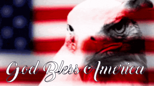 God Bless America American Flag GIF