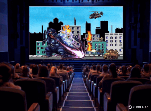 Godzilla Movie Theater GIF