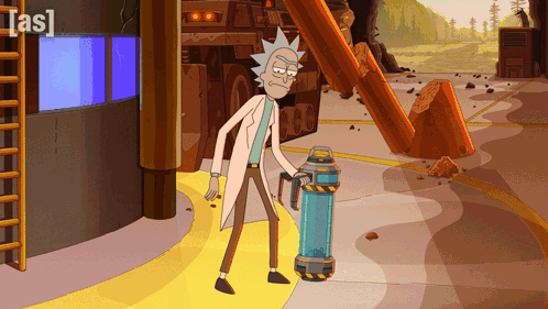 Going Through A Portal Rick GIF