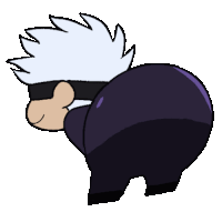 Gojo Twerk Transparent Sticker