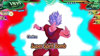 Goku Blue Kaioken Ultra Genki Dama GIF
