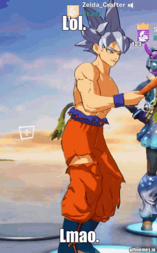 Goku Lol Lmao Leeks Dance Fortnite GIF