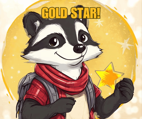 Gold Star Badger Camp GIF