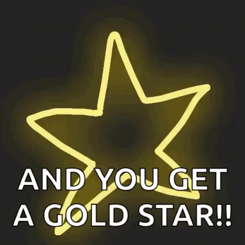 Gold Star Good Job GIF