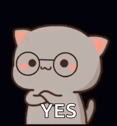 Goma Cat Nod GIF